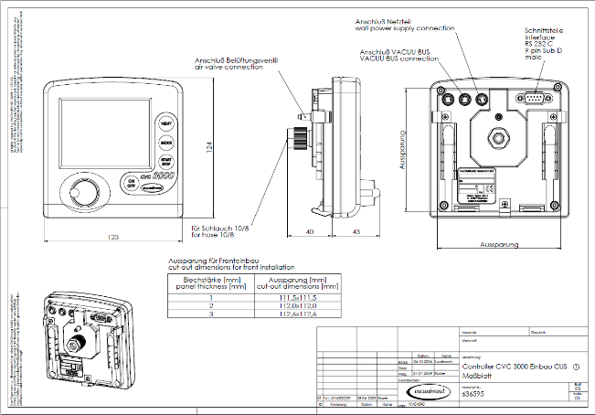 Controlador de vacío CVC 3000E VACUUBRAND - Imagen 3
